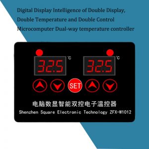 Pymeter Computer Digital Display Intelligent Dual Control Electronic Temperature Controller Dual Temperature Dual Display Dual Channel Dual Probe Temperature Controller Adjustable